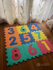 tappeto puzzle per bambini in gomma EVA colorata c