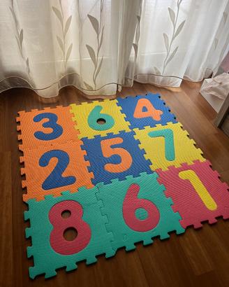 tappeto puzzle per bambini in gomma EVA colorata c