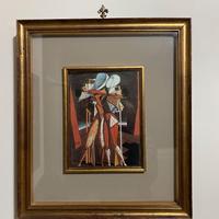 quadro omaggio a De Chirico " Manichini Metafisici