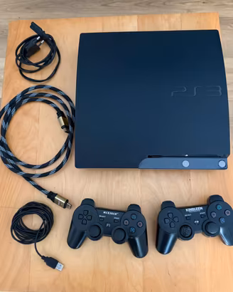 PS3 Slim 250 GB +16 giochi+ controller e cavi