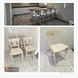 Sgabelli Stosa in legno massello