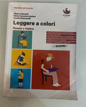 Libro antologia leggere a colori poesia e teatro