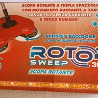 Scopa rotante a tripla spazzola senza fili