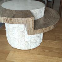 Tavolino artistico design in pietra