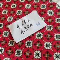Stoffa Arredamento Fantasia Retro Turchese e Rosso