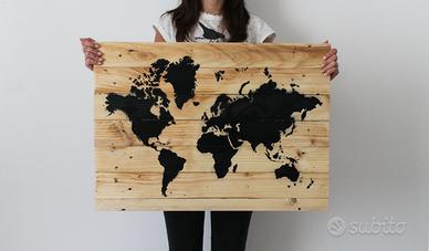 Quadro MONDO in legno artigianale