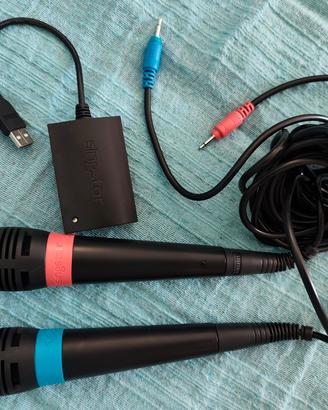 Coppia microfoni Sony PS2/3 con ADATTATORE