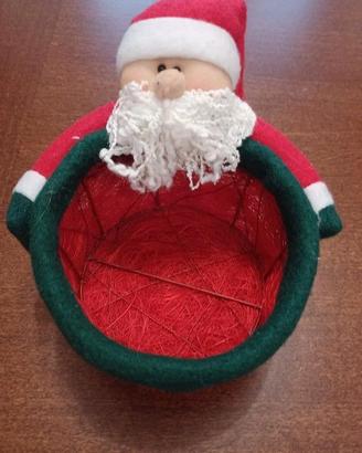 Cestino a forma di Babbo Natale