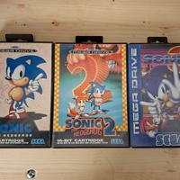 3 giochi sega mega drive sonic 1 2 3 