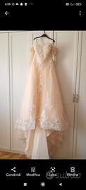 abito da sposa color champagne 