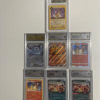 Lotto carte Pokémon grad Charizard Lugia Jolteon