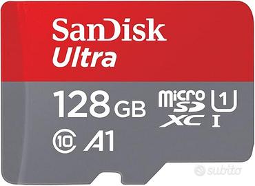 SanDisk 128GB Ultra scheda micro + adattatore