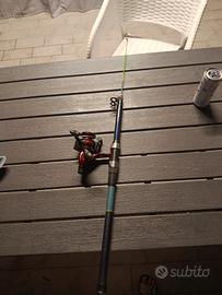 canna da pesca a fondo 40/80 g con mulinello 5000