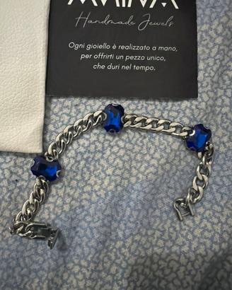 Bracciale Amima in acciaio inox con pietre