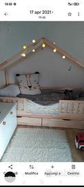 Letto bambini a forma di capanna 