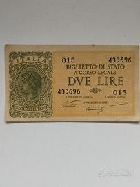  banconota da 2 lire