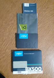 SSD SATA CRUCIAL 480 GB CON ZERO ORE OK 100%