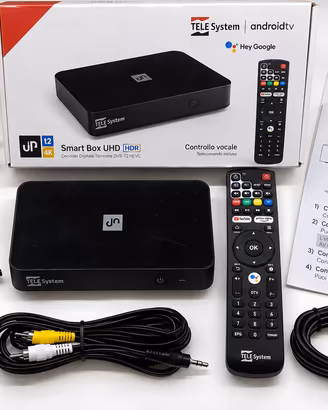 DECODER TELE System UP T2 4K Android TV, COMPLETO