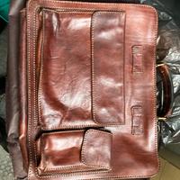 Borsa 24 ore the bridge in cuoio vintage