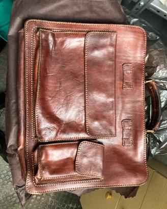 Borsa 24 ore the bridge in cuoio vintage