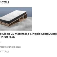Due materassi singoli nuovi memory foam