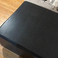 Pouff in ecopelle stampa cocco