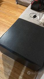 Pouff in ecopelle stampa cocco