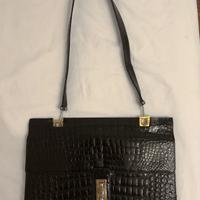 Borsa in cocco pompom nera vintage!