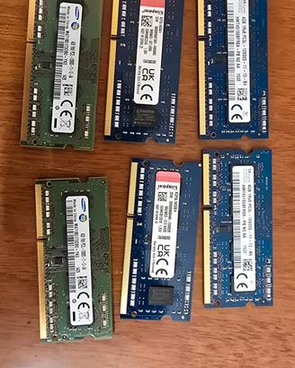 coppia ram ddr3l per notebook 2x4gb