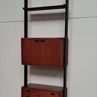 Libreria cielo terra singola anni 60 in teak