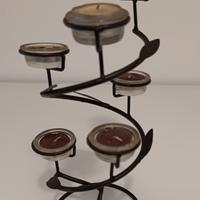 Portacandele artigianale in ferro battuto