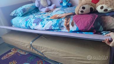 Lettino singolo con 2' letto estraibile