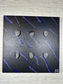 Quadro con stemmi Porsche