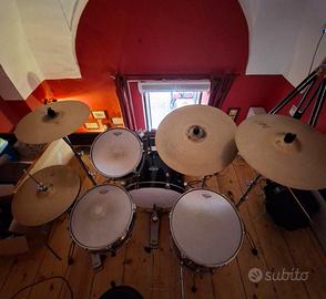 Batteria Acustica Pearl Export + Set Sabian AAX