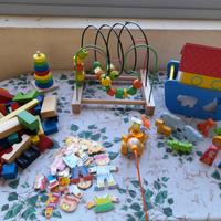 Giochi in legno, sei giochi come nuovi