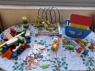 Giochi in legno, sei giochi come nuovi