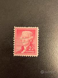 Francobollo USA 1954 "Thomas jefferson 2 cents"