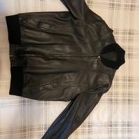 Giacca bomber in vera pelle