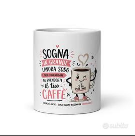 TAZZA MOTIVAZIONALE-caffè, sorrdi e riparti