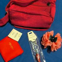 set accessori Red borsa portamonete...