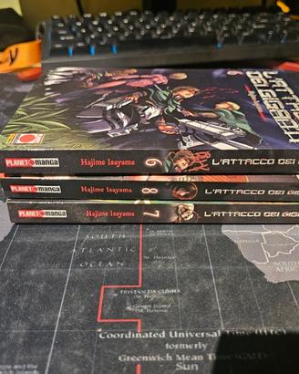 Attack on Titan manga volumi 6 7 8 in italiano
