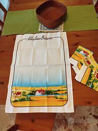 Set 4 strofinacci Mulino Bianco 1978 da collezione
