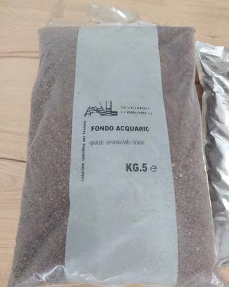 15 KG Ghiaia acquario quarzo ceramizzato bruno