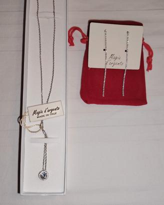 collana e orecchini argento