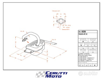 Scarico SITO Piaggio Ape 50