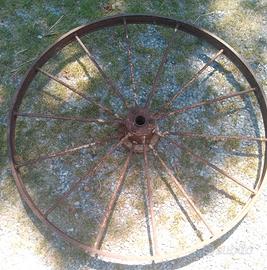 Ruote decorative in ferro a raggi per giardino