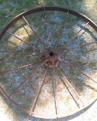 Ruote decorative in ferro a raggi per giardino