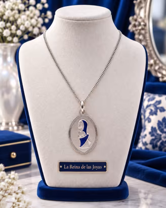 Collana grumetta ciondolo argento 800 vintage