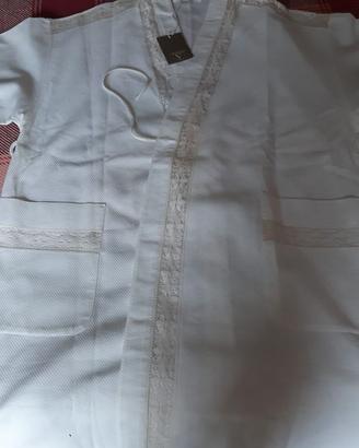 Vestaglia Vintage in piquet di cotone