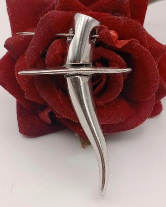 ciondolo uomo argento 925 croce pugnale coltello 